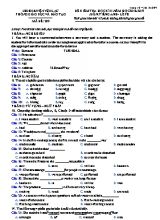 Đề kiểm tra học kỳ II môn Tiếng Anh Lớp 8 - Mã đề 209 - Năm học 2016-2017 - Phòng GD & ĐT Yên Lạc (Có đáp án)